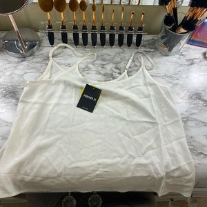 white Spaghetti strap blouse (white)